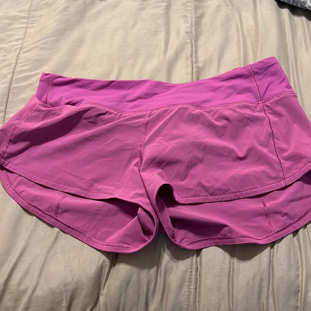 Purple lululemon shorts
